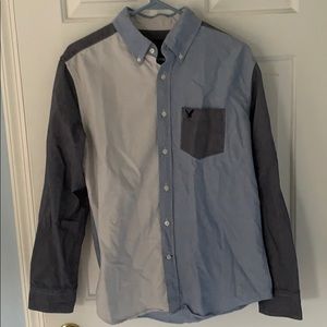 AEO Colorblock “Classic Fit” Button-Down